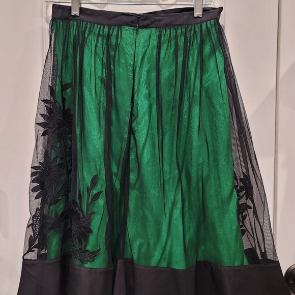Anthropologie Lithe Layered A-line Swing Silk Lined Skirt - Sz 0 - Picture 2 of 8